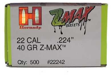 Hornady Z-MAX Reloading Bullets .22 Caliber ".224" 40 Grains (Per 500) 22242